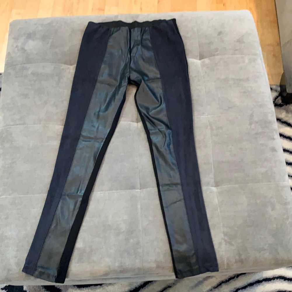Zara stretchy black faux leather pants